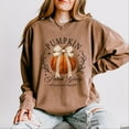 thumbnail image 2 of Coquette Pumpkin Patch Girly - Women's Lightweight Garment Dyed Sweatshirt, 2 of 7