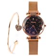 thumbnail image 1 of Fungorgt Montre Analogique pour Femmes avec Bracelet en Maille en Acier Inoxydable, Cadran 34mm, Poids 43g, Épaisseur 8mm, Longueur de Bracelet Réglable, Résistant à l'Eau, Mouvement Magnétique, 1 of 4