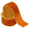 thumbnail image 1 of Cinta de Terciopelo para Envolver Regalos 1-1/2 Pulgadas x 3 Yardas Cintas Vintage Deshilachadas Hechas a Mano, 2 Rollos Naranja, 1 of 6