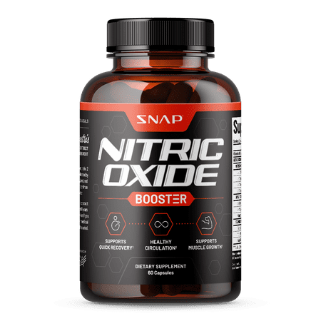 Nitric Oxide 1500mg Formula by Snap Supplements - Pre-Workout Muscle Builder for Strength & Endurance with L Arginine & L Citrulline, 60