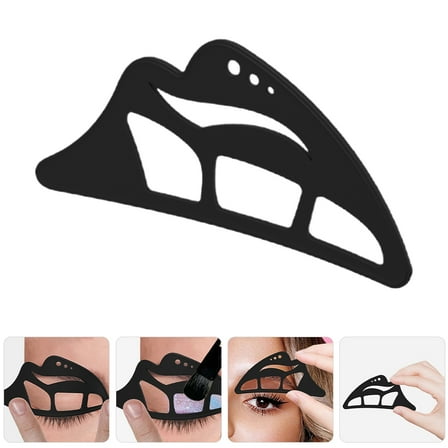 LABSERRON Eyeshadow Pattern Template Eyeshadow Shaper Tool 1Pack Black Silicone Material For Women Eye Makeup Assistance