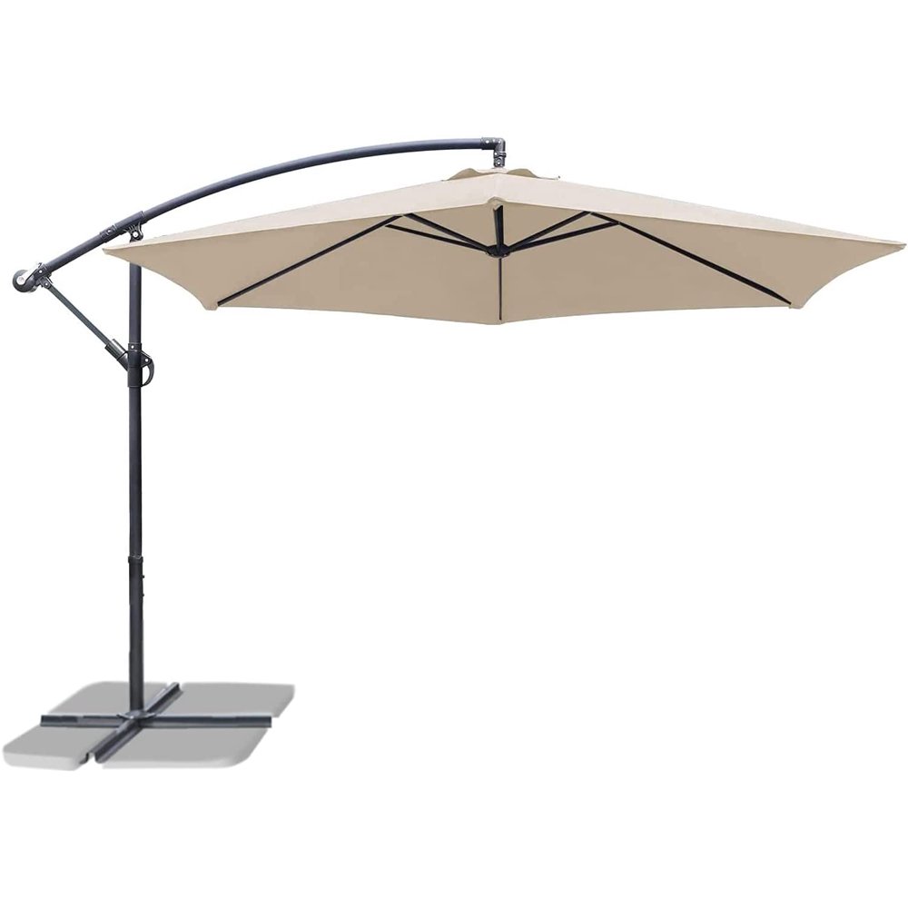 Devoko 10 Ft Patio Offset Cantilever Umbrella Outdoor Market Hanging