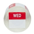 thumbnail image 2 of WEDNESDAY (Day of the Week) Labels, Red/White, 500 labels per roll, 1-9/16" x 1-9/16" or 40mmx40mm, 60 Rolls, 2 of 5