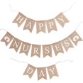 thumbnail image 1 of s Day Letter Printing Bunting Garland Party Supply Decoration Linen Swallowtail Banner Retro Flag Photo Props Layout Favors, 1 of 4