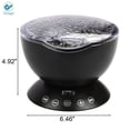 thumbnail image 6 of Deago LED Night Light Projector Lamp Ocean Wave Star Light with Timer 7 Lighting Modes for Bedroom Living Room Decor (Black), 6 of 10