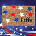 thumbnail image 6 of Patriotic Welcome Door Mat 23.62 X 15.75in 4th of July Red Blue White 250th Anniversary Star Floor Mat Non-Slip Entrance Rugs for Independence Day Indoor Outdoor Home Decor, 6 of 7