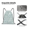 thumbnail image 4 of Xecao White Swan Pattern Sports Drawstring Backpack - String Swim Gym Bag with Wet Proof Pocket for Women&Men-Medium, 4 of 6