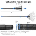 thumbnail image 3 of OLIYNEDY Adjustable Garden Leaf Rake 53 inch, Collapsible Metal Yard Rake for Leaves with Expandable Head 8-17", 3 of 7