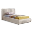 thumbnail image 1 of Meridian Furniture Nico Cream Velvet Twin Bed, 1 of 9