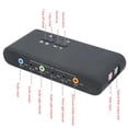 thumbnail image 4 of 7.1 Stereo Sound Card Usb Optical Interface Dual Microphone Connector True 8 Channel External Sound Card Black, 4 of 5