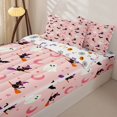 thumbnail image 3 of Manfei Cartoon Halloween Zipper Full Size Comforter Sets with Fitted Sheet and 2 Pillowcases,Minimalist Bat Zipper Bedding Set,Halloween Reversible,4-Piece, 3 of 7