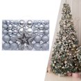 thumbnail image 1 of Adornos de Bolas de Navidad BLESIY 101 piezas con estrella superior plata, 1 of 8