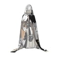 thumbnail image 7 of Honeii Colors Cats Print Poncho Cape, Cloak Coat, Snuggly Hooded Wearable Blanket, Hooded Cape For Teenagers,Halloween Costumes-Small, 7 of 7