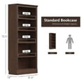 thumbnail image 3 of VAUXHILL & CO. Halston Standard Bookcase Adjustable Open Shelving Unit, Cherry, 3 of 10