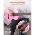 thumbnail image 3 of KFFKFF Classical Guitar, 38 Inch, Wood Classical Guitar Starter Kit for Beginners, with Nylon Strings, Gig Bag, Strap, Tuner, Extra Strings, 3 of 9