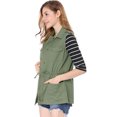 thumbnail image 4 of Chaleco Tipo Anorak Allegra K Estilo Cargo Ligero Con Cordón Para Mujer Verde M, 4 of 7
