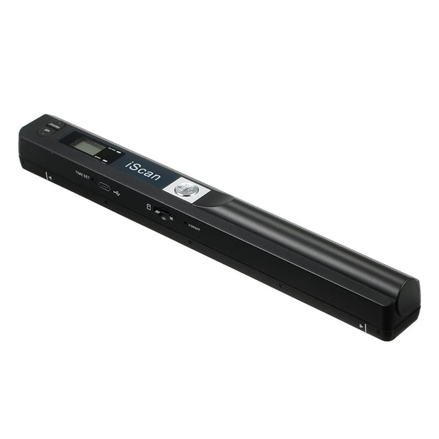 HWCMJY Escáner portátil de Fotos A4, Escáner inalámbrico portátil de Mano, 300/600/900 dpi, para Negocios, Fotos, imágenes, Recibos, Libros