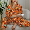 thumbnail image 5 of KLL Monster Truck,Truck Cartoon Print Women's Long Sleeve Pajamas with Pants Sleepwear Loungewear 2 Set-XX-Large, 5 of 7