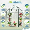 thumbnail image 3 of Machrus Ogrow Deluxe Walk-In Greenhouse with 3 Tiers & 6 Shelves, Clear Cover for Indoor and Outdoor Greenhouse Gardening, 3 of 8