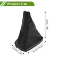 thumbnail image 4 of Cubierta de bota de palanca de cambios Unique Bargains para SAAB 93 9-3 2002-2016, Cubierta de pomo de palanca negra de cuero sintético 1 Pc, 4 of 7