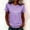 #1 Purple, variant on Women's Shimmer Glitter Print Patriotic T-Shirt, American Flag-Inspired Casual Tee, Comfortable Summer Top for Fourth of July & Independence Day Celebrations Red S