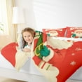 thumbnail image 4 of Feelyou Cute Santa Claus Full Size Comforter Sets, Dreamy Winter Christmas Bedding Comforter Set, Teens Kids Boys Girls Reversible Bedding Sets, Super Cozy Room Decor, 3pcs, 4 of 8