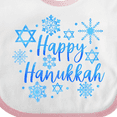 thumbnail image 4 of Inktastic Happy Hanukkah Blue Stars of David and Snowflakes Boys or Girls Baby Bib, 4 of 4