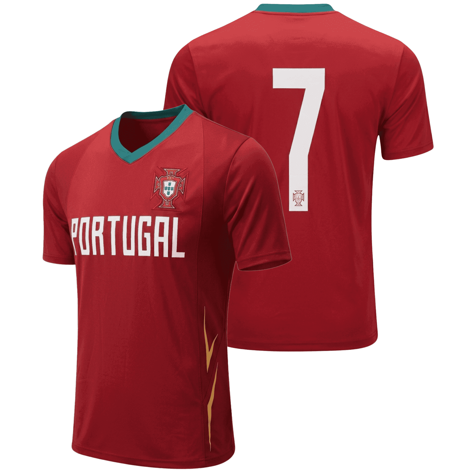Icon Sports Portugal #7 Gameday Soccer Jersey, Polyester, YXS-AXXL, 1-Pack