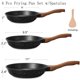 thumbnail image 2 of ESLITE LIFE - Juego de sartenes de cerámica antiadherentes, no tóxicas, para tortillas de huevo, compatibles con todo tipo de cocinas (gas, eléctricas e inducción), sin PTFE ni PFOA (negras), 2 of 5