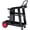 Red Wheels, variant on Wisykoke Heavy Duty Welding Cart, 3 Tier Welder Cart with Swivel Wheels, Tank Storage Safety Chains, Rolling MIG Welder Cart for TIG, ARC, MMA, Plasma Cutter Welding Machine