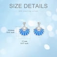 thumbnail image 5 of MYSTICPOEM Sea Shell 925 Sterling Silver Pearl Statement Stud Earrings for Women Blue Opal Ocean Jewelry Gifts for Beach Summer Vacation Birthday, 5 of 6