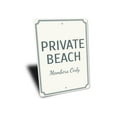 thumbnail image 3 of Private Beach Novelty Sign, Metal Wall Decor - 10x14 inches, 3 of 4