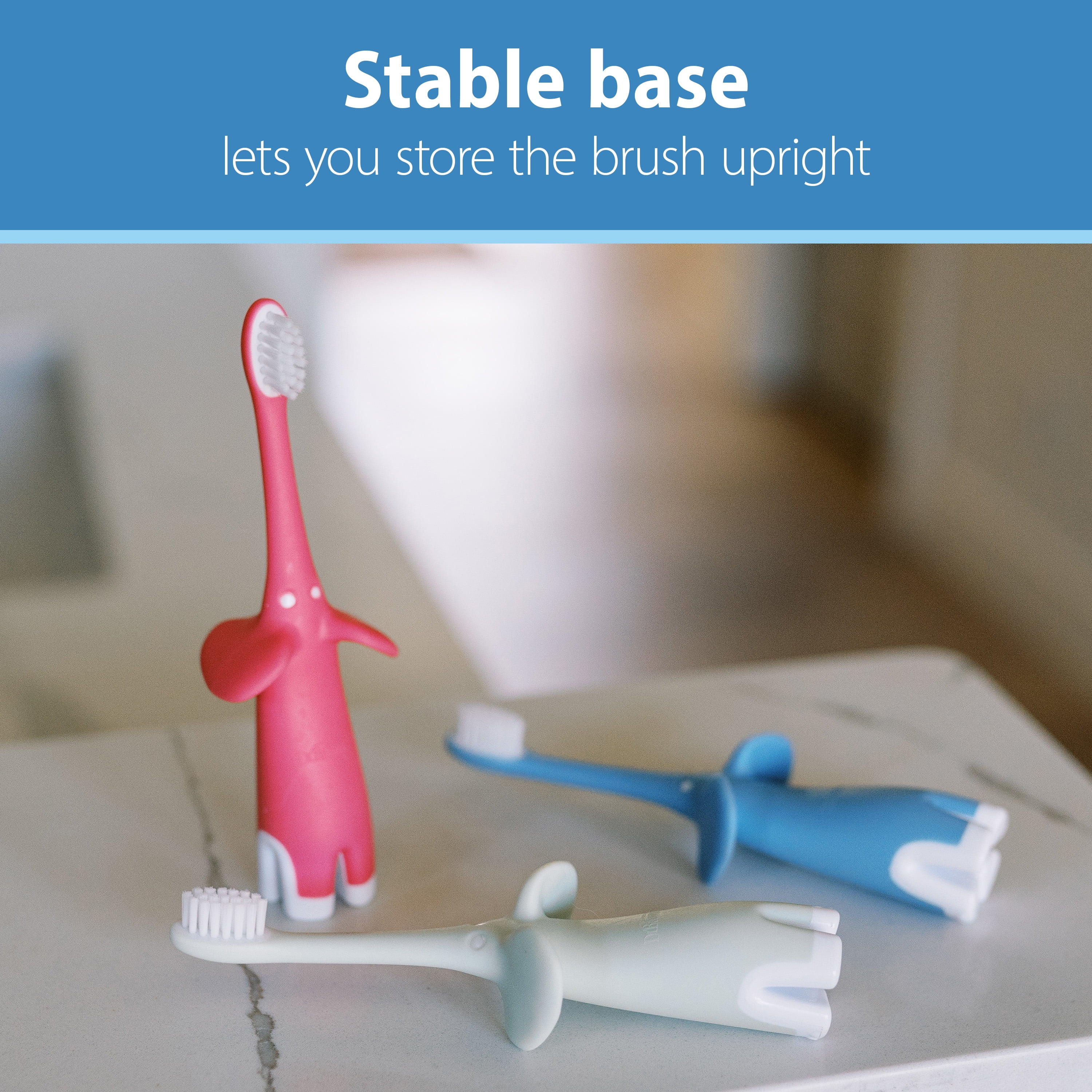 Dr. Brown's Infant-to-Toddler Toothbrush, Pink Elephant, 0-3 years