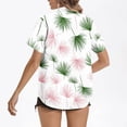 thumbnail image 4 of Lightning Sales of Today! BiZtdJrK Ladies Summer Hawaiian Shirts Short Sleeve Button Down Shirt Hawaii Tropical Floral Print Beach Tops Vacation Outfits Multicolor XXXXL, 4 of 6