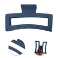 thumbnail image 3 of Unique Bargains 1 Pc Fashion Rectangle Frosted Hair Clips Hairdo Clip for Home Navy Blue, 3 of 5