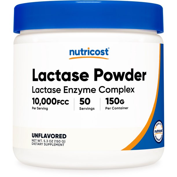 Nutricost Lactase Powder 150G Lactase Enzyme Complex Supplement Non GMO, Gluten Free