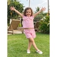 thumbnail image 5 of Loicainy Baby Toddler Girl Summer Outfits Plaid Clothes Set 6 12 18 24 Months 2T 3T 4T Sleeveless Print Tops + Shorts, 5 of 9