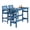 Navy, variant on SERWALL 4 Pieces Outdoor Bar Table Set with 9ft Umbrella, HDPE Outdoor Bar Height Table Set with Patio Umbrella, Brown