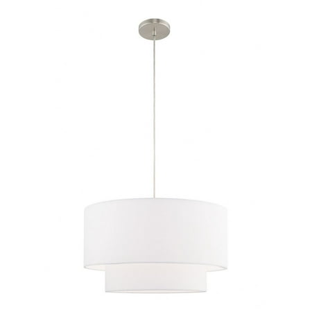 

Livex Lighting Meridian 20 1-Light Metal Pendant Chandelier in Brushed Nickel