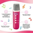 thumbnail image 3 of Karaoke Machine for Kids, Portable Bluetooth Speaker with 1 Wireless Microphone, Gifts for Girls Ages 3, 4, 5, 6, 7, 8, 9, 3 of 8