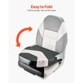 thumbnail image 5 of Boat Seat,High Backrest,Folding Fishing Boat Seat with Thickened Sponge Cushion&Waterproof PVC Leather,Aluminum Alloy Hinges,Flip Up Boat Seat for Boats,Yachts,Ships,Black&Grey, 5 of 12