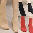 thumbnail image 5 of Thick Thermal Socks for Women Cold Weather Winter Warm Socks Lined Insulated Socks Velvet Heated Booties Socks, 5 of 8