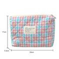 thumbnail image 4 of Bolsa de cosméticos acolchadabolsa de maquillaje de algodón a cuadros informalsuave para acampar (naranja) Ehuebsd Para estrenar, 4 of 4