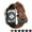 Brown, variant on Genuine Leather Replacement Band Compatible For 42mm iwatch Apple Watch Series 3 To 1 Brown Rough Oil Wax Vintage With Black Buckle Black Connector