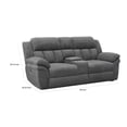 thumbnail image 5 of Benjara Diko 86" Power Recliner Loveseat- Cupholders- Storage Console- Gray, 5 of 6