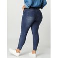 thumbnail image 2 of Pantalones Vaqueros Lavado Elásticos De AltuMedTalGrande Vaqueros Pitillo PaMujer Azul XL, 2 of 6