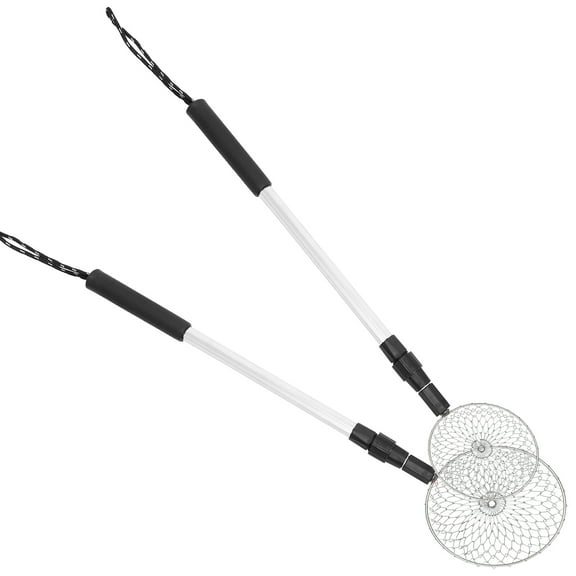 LEORX 2Pcs Portable Sand Sifter with Sturdy Shovel and Adjustable Rod for Beach Use