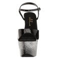thumbnail image 2 of ELLIE 709-CARI Women's 7" Heel Peep Toe Ankle Strap Shiny Glitter Sandals, 2 of 7