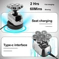 thumbnail image 5 of Rirool 6-in-1 Electric Shaver for Bald Men - Waterproof Head & Beard Trimmer with 7D Blades, Nose Hair Trimmer, LED Display | USB Charging, 5 of 9