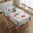 thumbnail image 2 of Pioneer Flower Floral Print Pattern Rectangle Tablecloth 60"x84",Waterproof Polyester Rectangle Table Cloth, Wipeable Spillproof Polyester Tablecloth for Dining, Camping, Indoor and Outdoor, 2 of 5